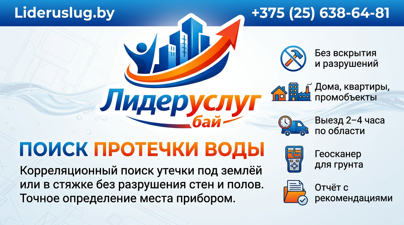 Поиск протечки воды