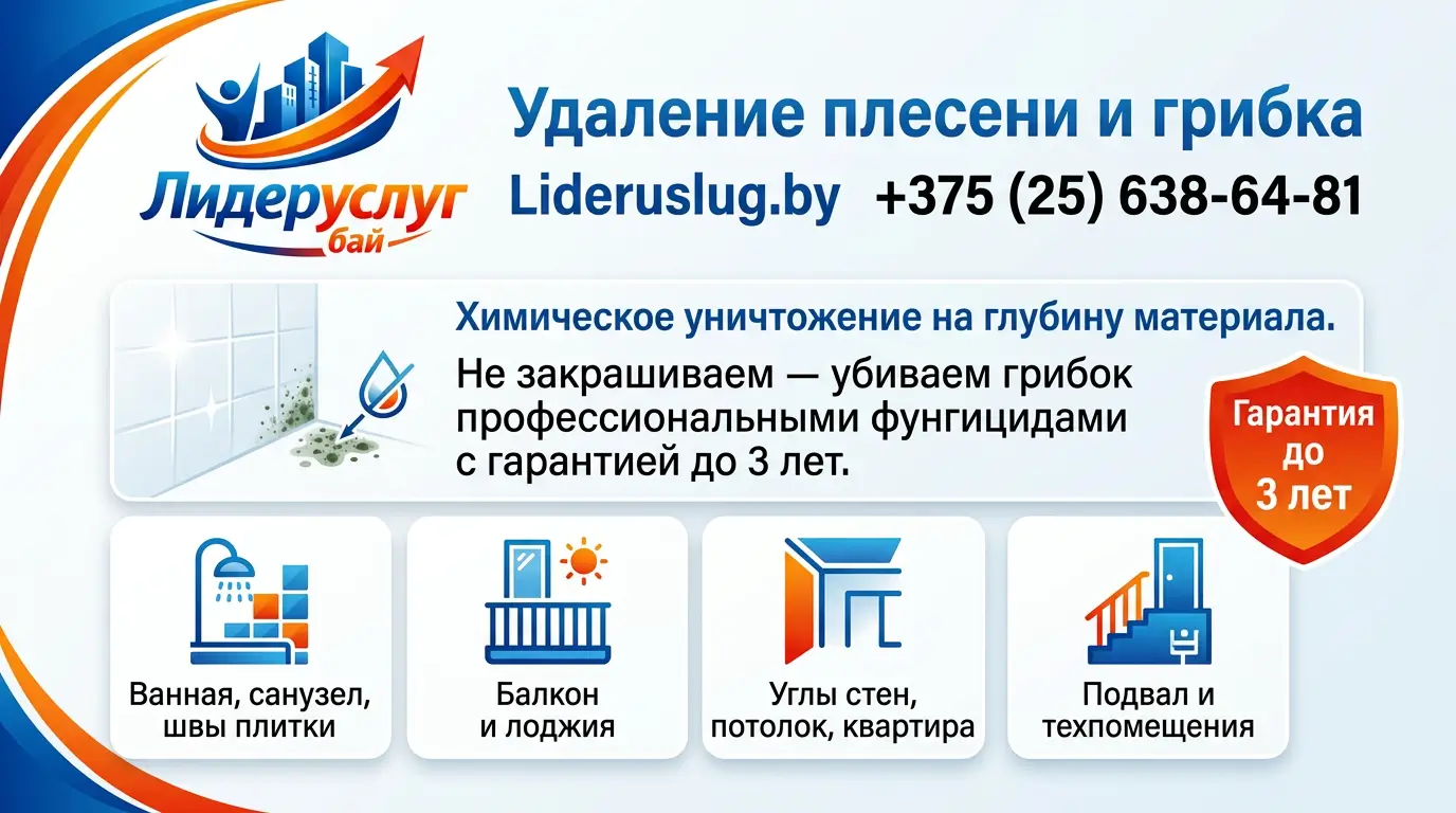 Удаление плесени и грибка
